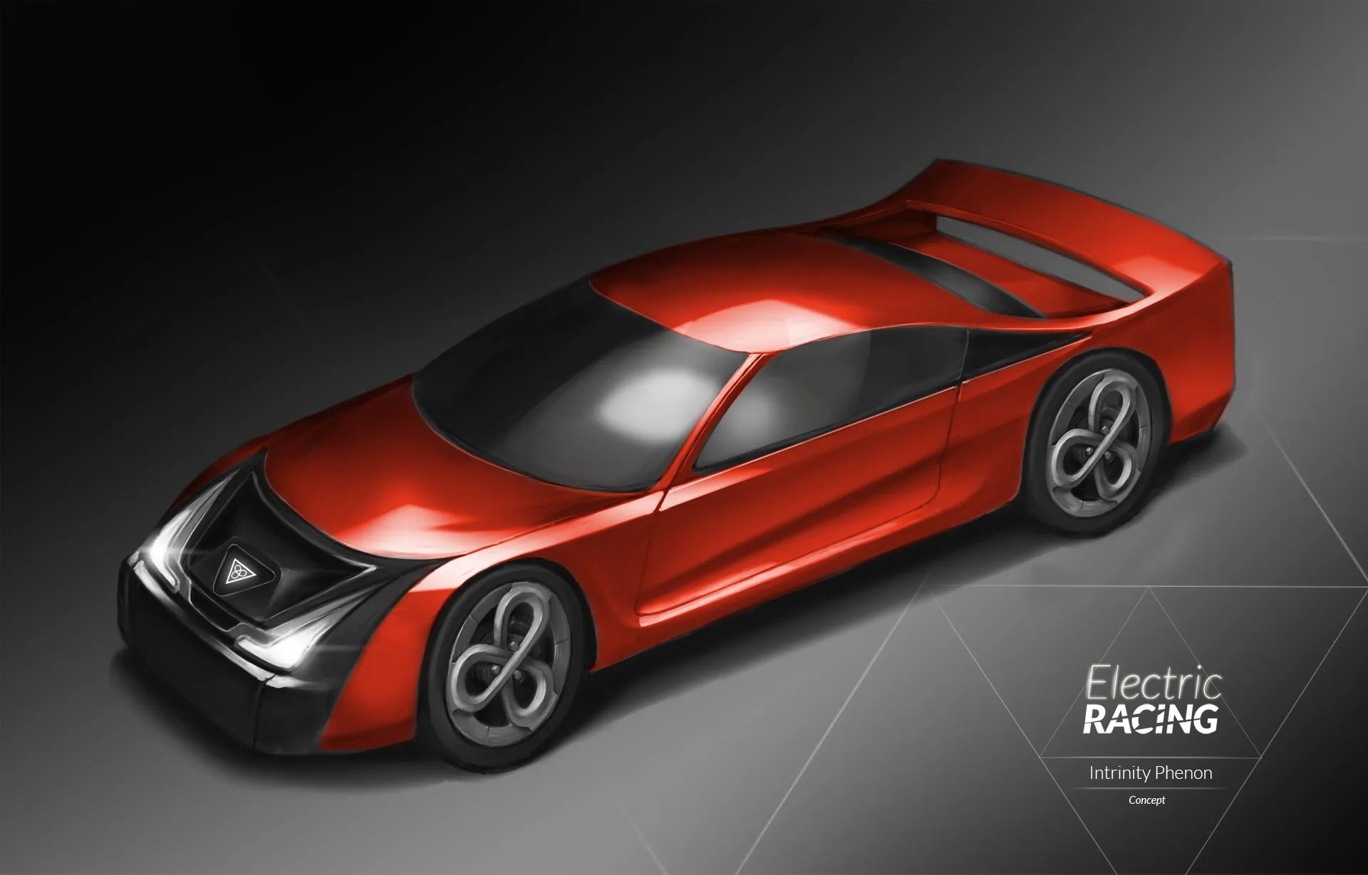 Voiture de sport rouge, Electric Racing
